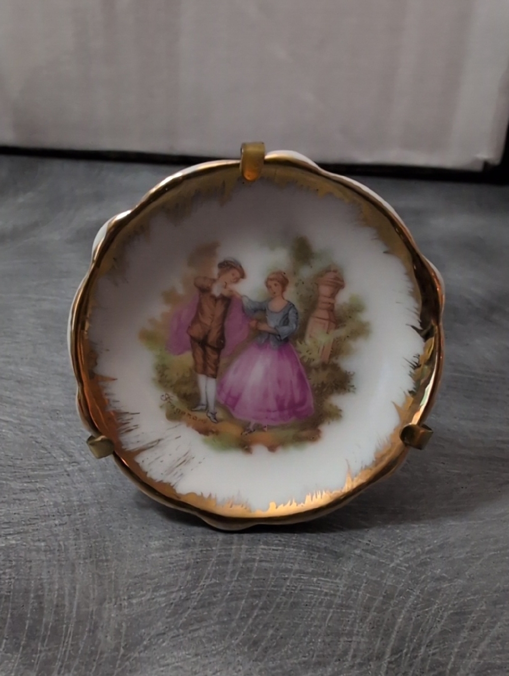 Limoges France Miniature Plate With Plate Stand